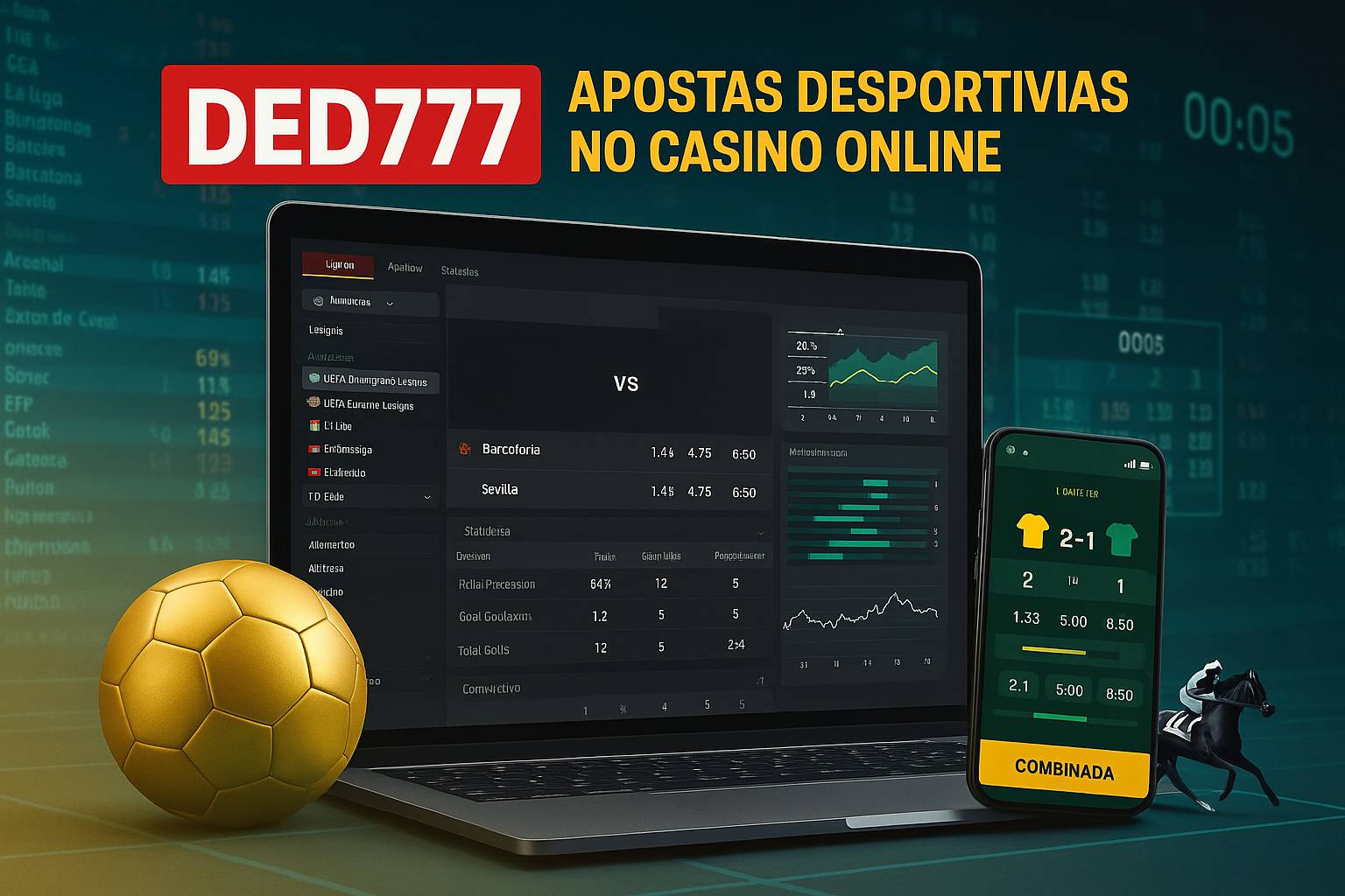 Apostas esportivas no cassino online DED777