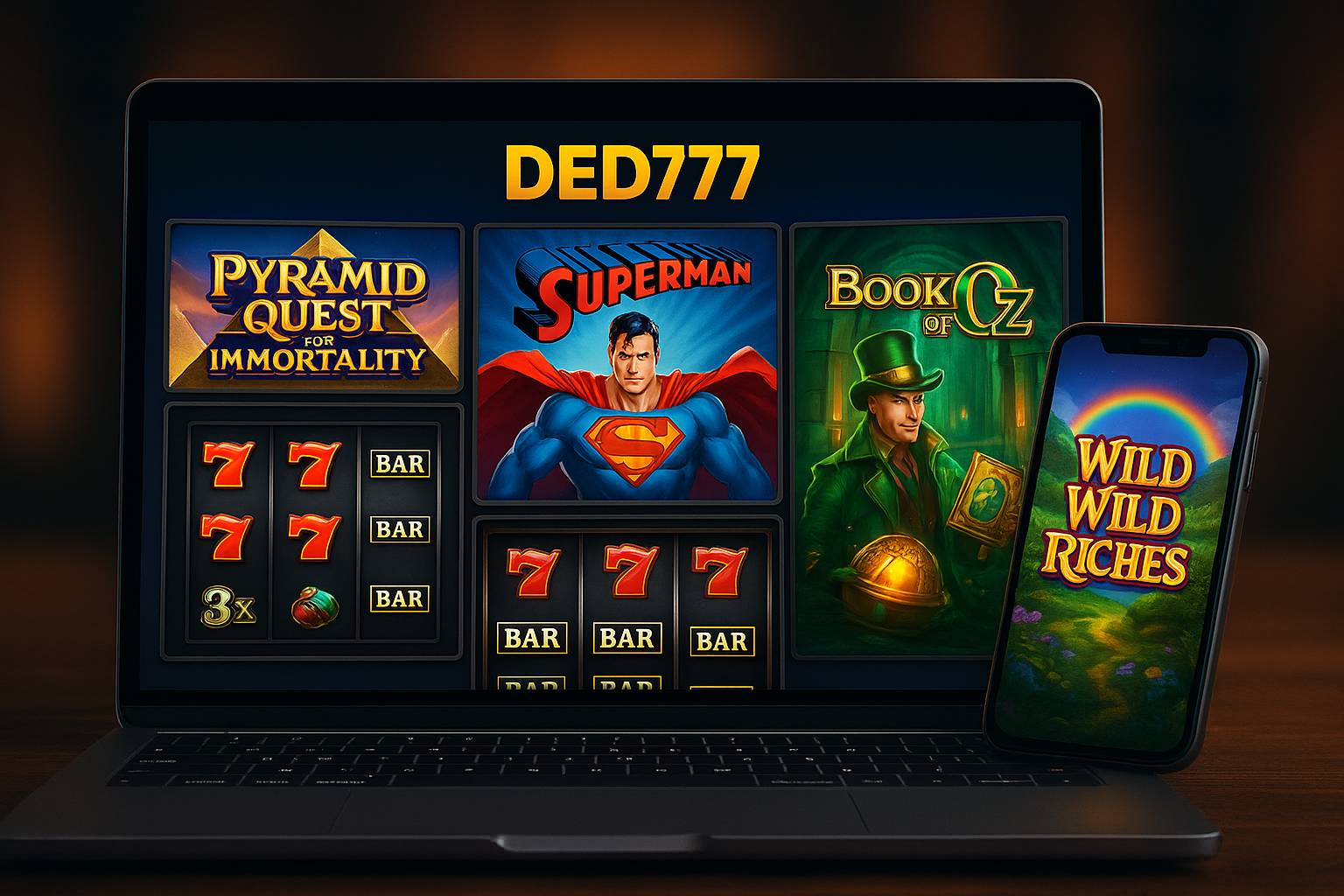Explore o mundo das slot machines no DED777 Casino